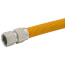3/4" ID (7/8" OD) Coated Stainless Steel Gas Connector w/ 3/4" FIP x 3/4" MIP Fittings (18" Length)