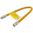 3/4" ID (7/8" OD) Coated Stainless Steel Gas Connector w/ 3/4" FIP x 3/4" MIP Fittings (36" Length)