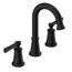 Northerly 2 Handle Widespread Bathroom Faucet w/ 50/50 Touch-Down Drain (Satin Black), D304179BS