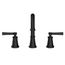 Northerly 2 Handle Widespread Bathroom Faucet w/ 50/50 Touch-Down Drain (Satin Black), D304179BS