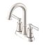 Northerly 2 Handle Centerset Bathroom Sink Faucet w/ 50/50 Touch-Down Drain (Brushed Nickel), D307079BN