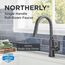 Northerly Single Handle Pull-Down Kitchen Faucet (Satin Black), D454079BS