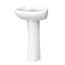 Maxwell 4" Centers Petite Pedestal Bathroom Sink, Sink Basin Only (White), G0012504