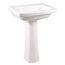 Burr Ridge 24" Pedestal Bathroom Sink Top Single Hole, Pedestal Not Included (White), G0012512