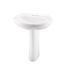 Maxwell Pedestal Bathroom Sink Top 25.2"x20.5" 4"CC, Pedestal Not Included (White), G0012514