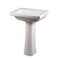 Burr Ridge 24" Pedestal Bathroom Sink Top 4" CC, Pedestal Not Included (White), G0012515