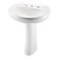 Maxwell Pedestal Bathroom Sink Top 25.2"x20.5" 8"CC, Pedestal Not Included (White), G0012518