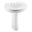 Maxwell Pedestal Bathroom Sink Top 25.2"x20.5" 8"CC, Pedestal Not Included (White), G0012518