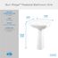 Burr Ridge 24" Pedestal Bathroom Sink Top 8" CC, Pedestal Not Included (White), G0012519
