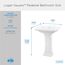 Logan Square Petite Pedestal Bathroom Sink Top 24.25"x20.13" 4"CC, Pedestal Not Included (White), G0012555