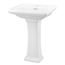 Logan Square Standard Pedestal Bathroom Sink Top 27.38"x21.25" Single Hole, Pedestal Not Included (White), G0012582