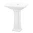 Logan Square Standard Pedestal Bathroom Sink Top 27.38"x21.25" 4"CC, Pedestal Not Included (White), G0012585
