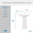 Logan Square Standard Pedestal Bathroom Sink Top 27.38"x21.25" 4"CC, Pedestal Not Included (White), G0012585