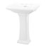 Logan Square Standard Pedestal Bathroom Sink Top 27.38"x21.25" 8"CC, Pedestal Not Included (White), G0012589