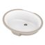 Luxoval Oval Standard Undercounter Bathroom Sink (White), G0012780