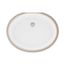 Luxoval Oval Standard Undercounter Bathroom Sink (White), G0012780