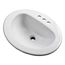 Maxwell Oval 4" Centers Self-Rimming Bathroom Sink (White), G0012834CH