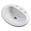 Maxwell Oval 8" Centers Self-Rimming Bathroom Sink (White), G0012838CH