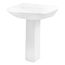 Avalanche Standard Pedestal Bathroom Sink Top 25"x21" Single Hole, Pedestal Not Included (White), G0013592