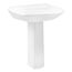 Avalanche Standard Pedestal Bathroom Sink Top 25"x21" Single Hole, Pedestal Not Included (White), G0013592
