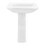 Avalanche Standard Pedestal Bathroom Sink Top 25"x21" Single Hole, Pedestal Not Included (White), G0013592