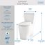 Lemora 1.28gpf 12" Rough-In One-Piece Elongated ErgoHeight Toilet (White), G0021021