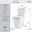 Lemora 1.28gpf 12" Rough-In 2-Piece Elongated ErgoHeight Toilet, Toilet Bowl Only (White), G0021197