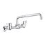 Classics 2 Handle Wall Mount Kitchen Faucet w/ Metal Handles and 12" Swing Spout (Chrome), G0042630