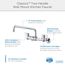 Classics 2 Handle Wall Mount Kitchen Faucet w/ Metal Handles and 12" Swing Spout (Chrome), G0042630