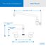 Classics 2 Handle Wall Mount Kitchen Faucet w/ Metal Handles and 12" Swing Spout (Chrome), G0042630