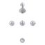 Classics 3 Handle 11 Inch Centers Tub & Shower Fitting (Chrome), G004713083