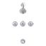 Classics 3 Handle Sliding Sleeve Escutcheon Tub & Shower Fitting w/ IPS/Sweat Connections & Threaded Spout (Chrome), G004803083