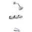Classics 3 Handle Sliding Sleeve Escutcheon Tub & Shower Fitting w/ Sweat Connections & Threaded Spout (Chrome), G0048031