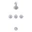 Classics 3 Handle Sliding Sleeve Escutcheon Tub & Shower Fitting w/ Sweat Connections & Threaded Spout (Chrome), G0048031