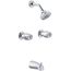 Classics 2 Handle Sliding Sleeve Escutcheon Tub & Shower Fitting w/ Threaded Diverter Spout (Chrome), G0048720