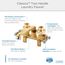 Classics 2 Handle Laundry Faucet w/ Metal Lever Handles, Threaded Legs, IPS/Sweat Connections, and Threaded Spout (Rough Brass), G0049540