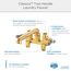Classics 2 Handle Laundry Faucet w/ Metal Lever Handles, Threaded Legs, and Direct Sweat Connections (Rough Brass), G0049556