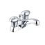 Hardwater 2 Handle Centerset Bathroom Sink Faucet w/ Metal Pop-Up Drain (Chrome), G0053120