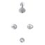 Hardwater 2 Handle Threaded Escutcheon Tub & Shower Fitting w/ Slip Diverter Spout (Chrome), G0058400