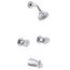 Hardwater 2 Handle Sliding Sleeve Escutcheon Tub & Shower Fitting w/ Slip Diverter Spout (Chrome), G005842082