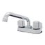 Classics 2 Handle Centerset Laundry Faucet w/ Metal Fluted Handles and 6" Swing Spout (Chrome), G0749244