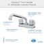 Classics 2 Handle Centerset Laundry Faucet w/ Metal Fluted Handles and 6" Swing Spout (Chrome), G0749244