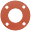 3" Full Face Red Rubber Gasket