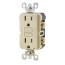 Self-test SmartlockPro Slim GFCI Receptacle, 15A, NEMA 5-15R - Ivory (125V)