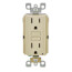 Self-test SmartlockPro Slim GFCI Receptacle, 15A, NEMA 5-15R - Ivory (125V)