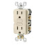 Self-test SmartlockPro Slim GFCI Receptacle, 15A, NEMA 5-15R - Light Almond (125V)