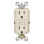 Self-test SmartlockPro Slim GFCI Receptacle, 15A, NEMA 5-15R - Light Almond (125V)