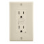 Self-test SmartlockPro Slim GFCI Receptacle, 15A, NEMA 5-15R - Light Almond (125V)