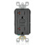 SmartlockPro Heavy-Duty Self-Test GFCI Duplex Receptacle w/ Wall Plate, 20A, NEMA 5-20R - Black (125V)