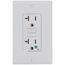 SmartlockPro Extra Heavy-Duty Hospital Grade GFCI Receptacle w/ Wall Plate, 2P, 20A, NEMA 5-20R - White (125V)